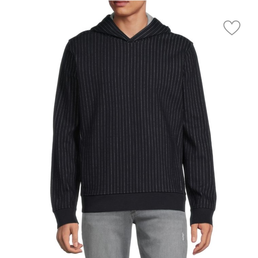 Vince Striped Wool Blend Hoodie